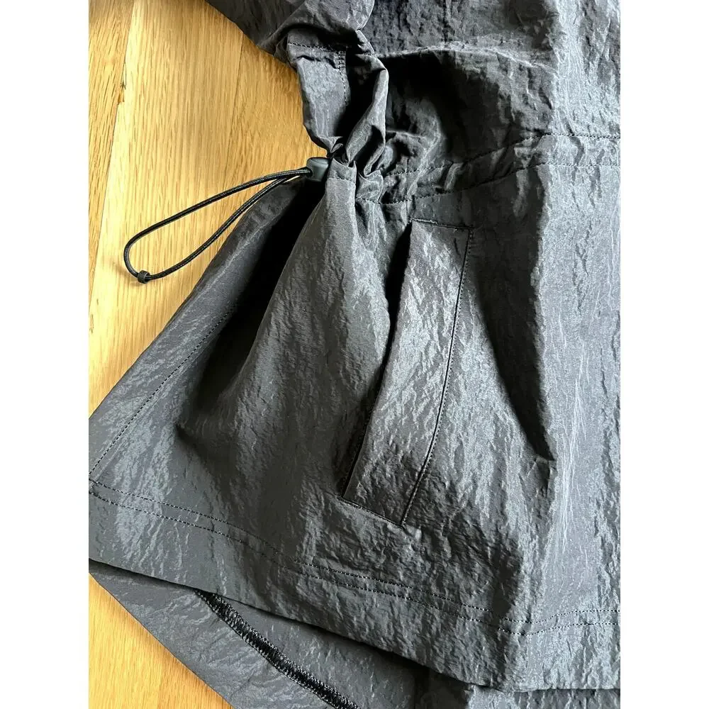 Lululemon Black Crinkle Nylon Cinchable Jacket Ruched Outdoor Drama NEW (size S) - Picture 6 of 14